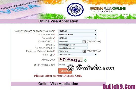Hướng dẫn làm thủ tục xin visa đi du lịch Ấn Độ thuận lợi: Đơn xin visa du lịch Ấn Độ trực tuyến