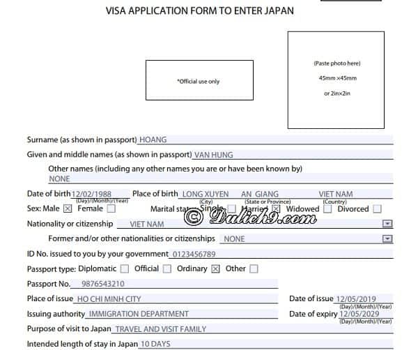 Hướng dẫn cách điền đơn xin visa đi Nhật Bản chi tiết: Viết đơn xin visa đi Nhật Bản như thế nào?