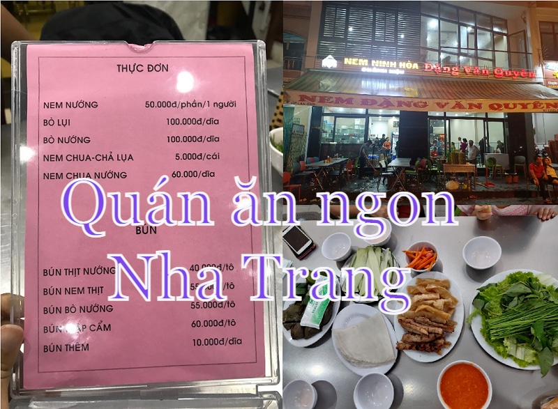 Quán ăn ngon Nha Trang. Nem nướng Đặng Văn Quyên