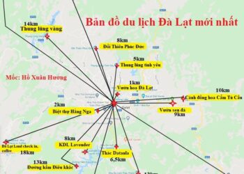 Bản đồ du lịch Đà Lạt tổng hợp chi tiết. Bản đồ địa điểm du lịch nổi tiếng ở Đà Lạt