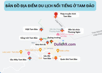 Bản đồ địa điểm du lịch nổi tiếng ở Tam Đảo