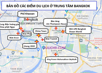 Bản đồ du lịch Bangkok Thái Lan