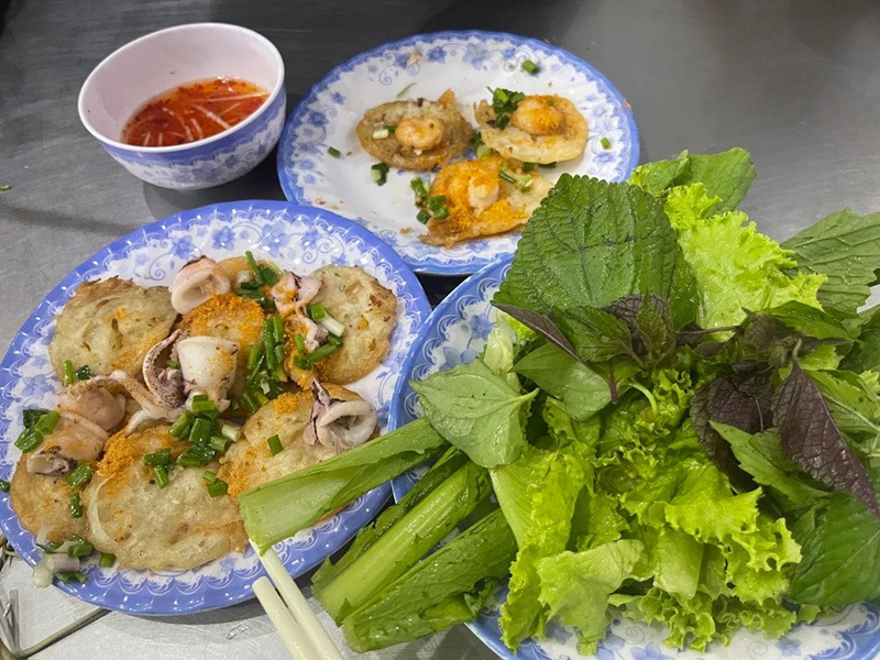 Quán bánh khọt ở Vũng tàu. Quán bánh khọt bình dân ở Vũng Tàu