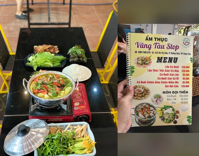 Quán cá đuối ở Vũng Tàu. Quán cá đuổi nổi tiếng ở Vũng Tàu