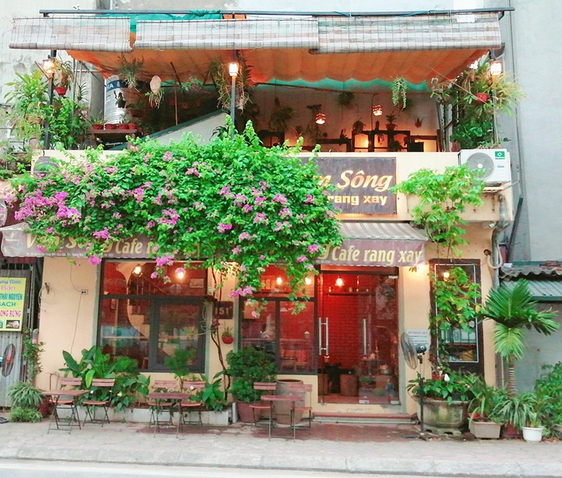 Quán cafe ven sông Hồng ở Hà Nội. Quán cafe ven sông view đẹp ở Hà Nội