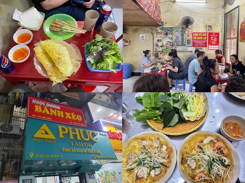 Quán bánh xèo ở Hà Nội. Quán bánh xèo giá rẻ ở Hà Nội